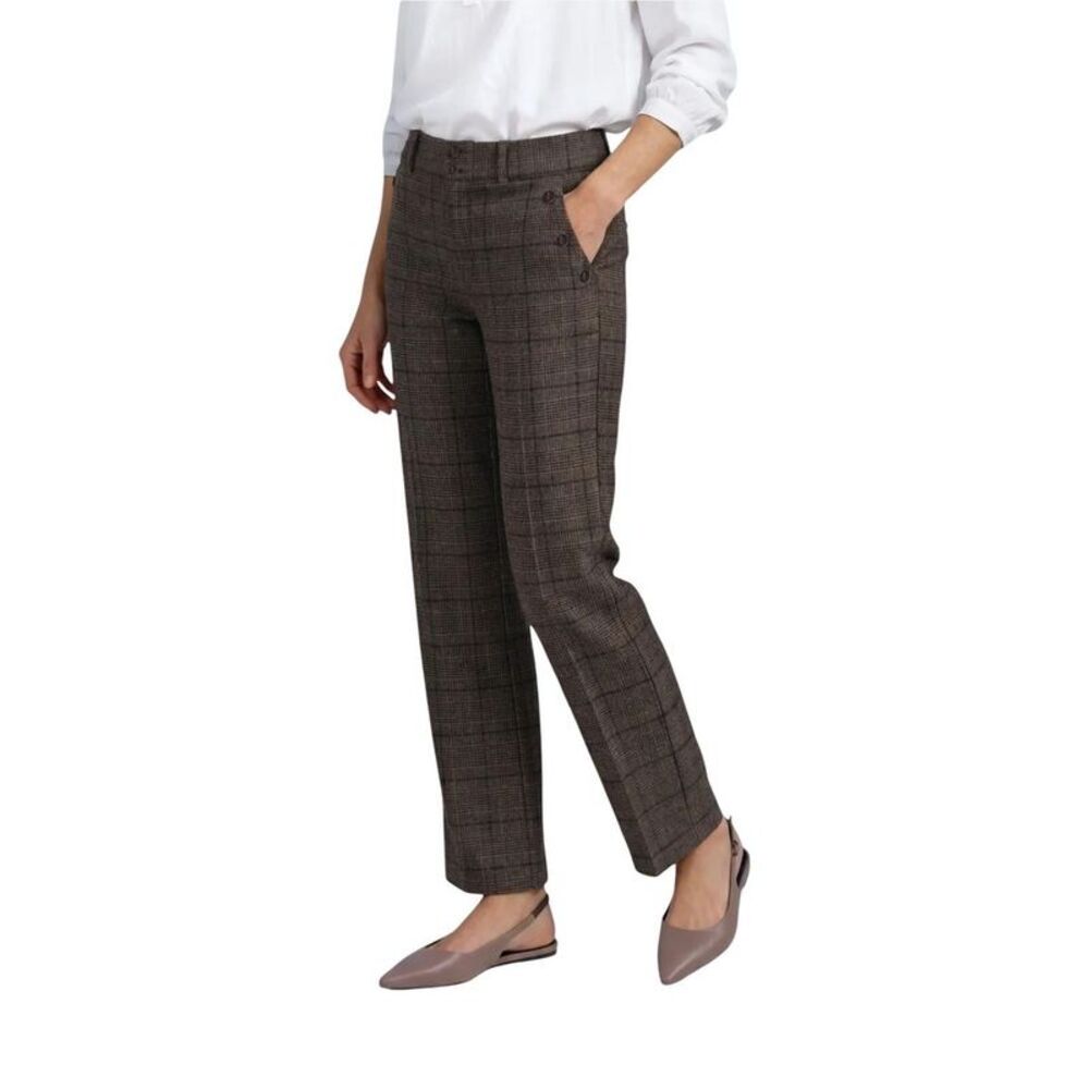 Street One Brown Polyester Casual Women's Pants